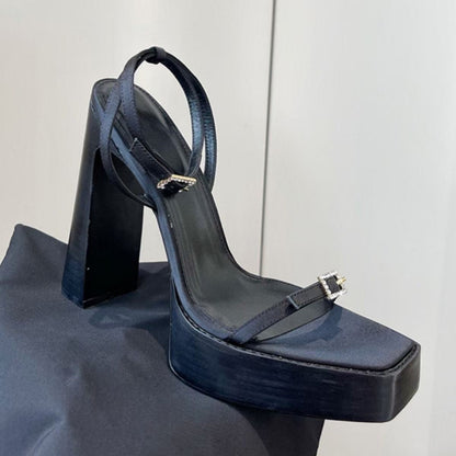 Square Toe One-Strap Sandals