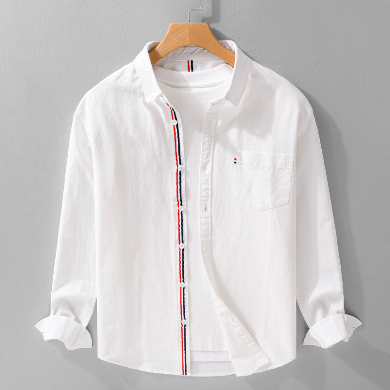 British Style Long Sleeve Cotton Blend Shirt