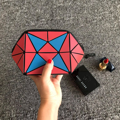 Glow-in-the-dark geometric diamond pattern bag