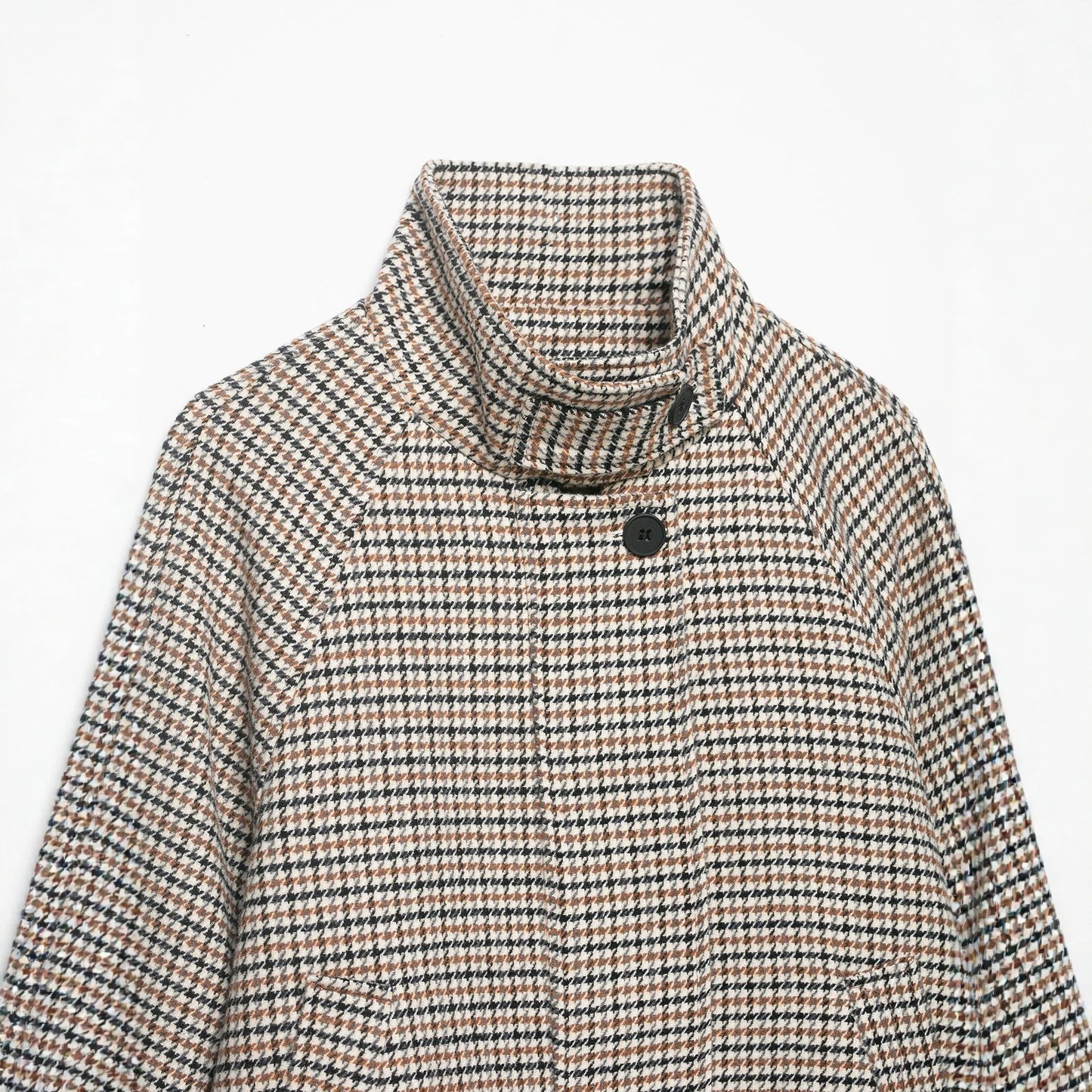 Floral Lattice High Collar Short Jacket