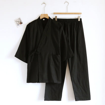 gauze tie-up loungewear set