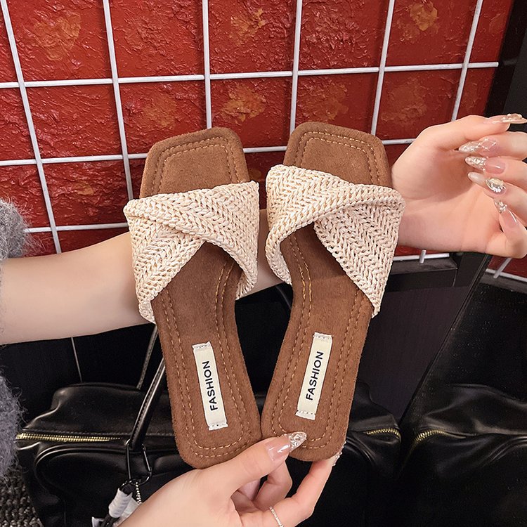 Womens Flat Sole Mesh Sandals