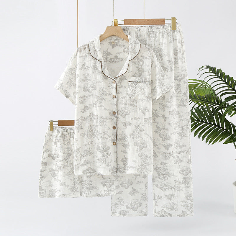 Women's three-piece loungewear set
