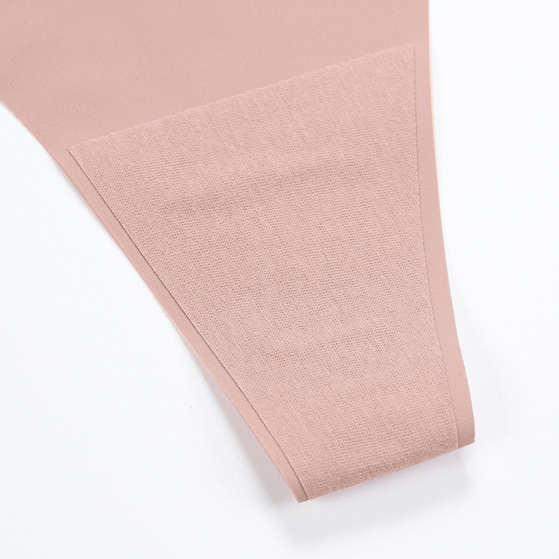 Large Size Wavy Edge Women's Underwear V-Shaped Low-Waist One-Piece Seamless Sexy Pure Cotton Crotch Breathable Fitness Thong for Women