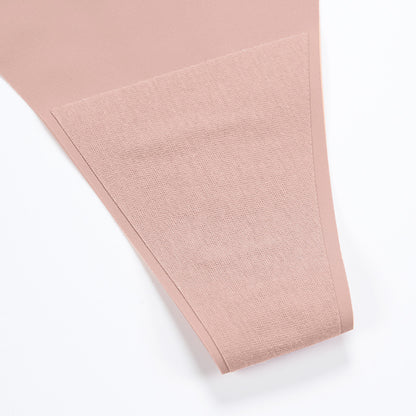 Large Size Wavy Edge Women's Underwear V-Shaped Low-Waist One-Piece Seamless Sexy Pure Cotton Crotch Breathable Fitness Thong for Women