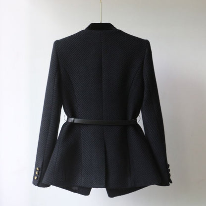 Women Stand Collar Mid-Length Coat