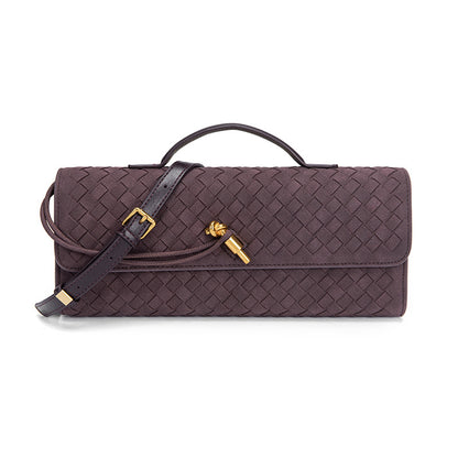 Single-shoulder baguette woven bag