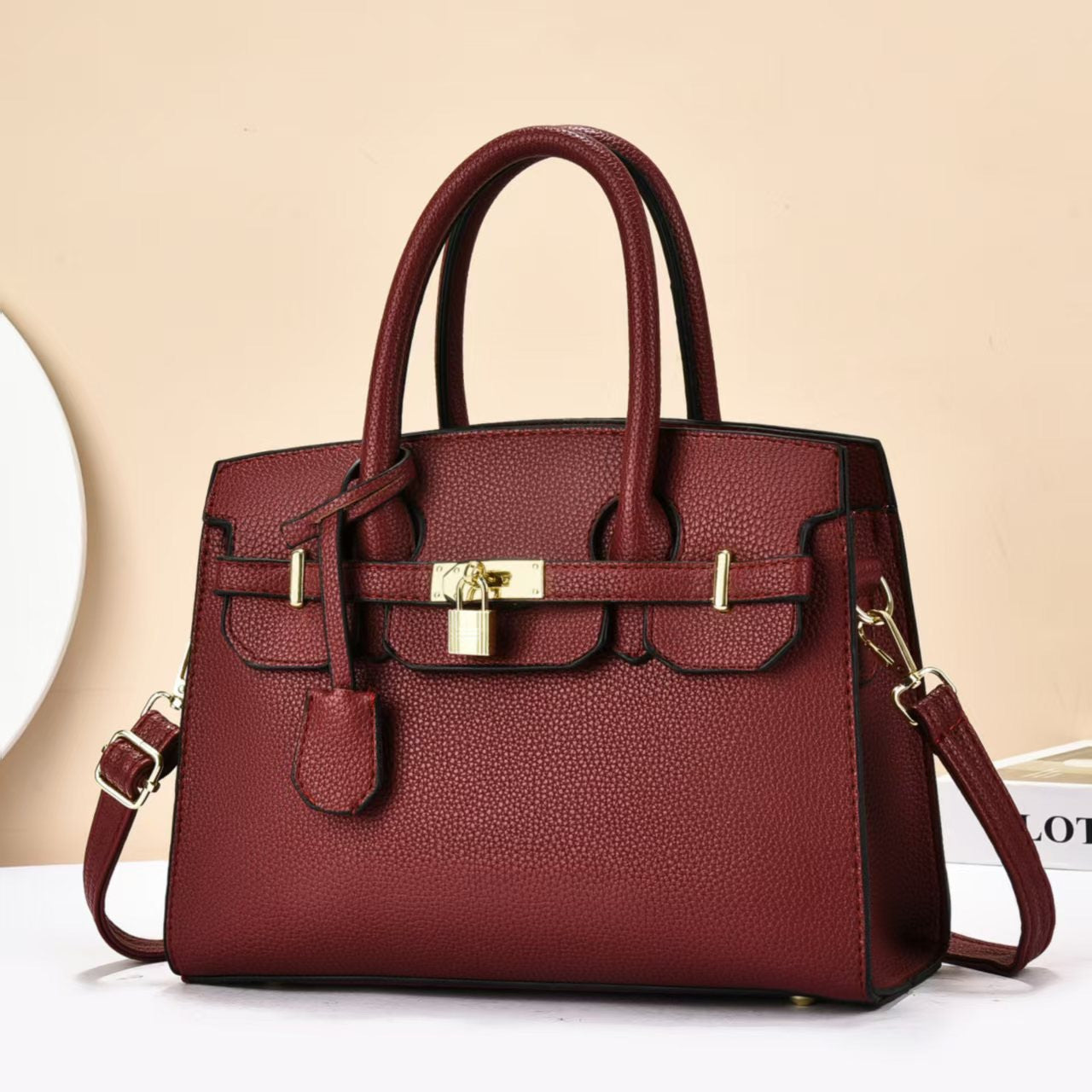 Litchi Pattern Shoulder Sling Bag