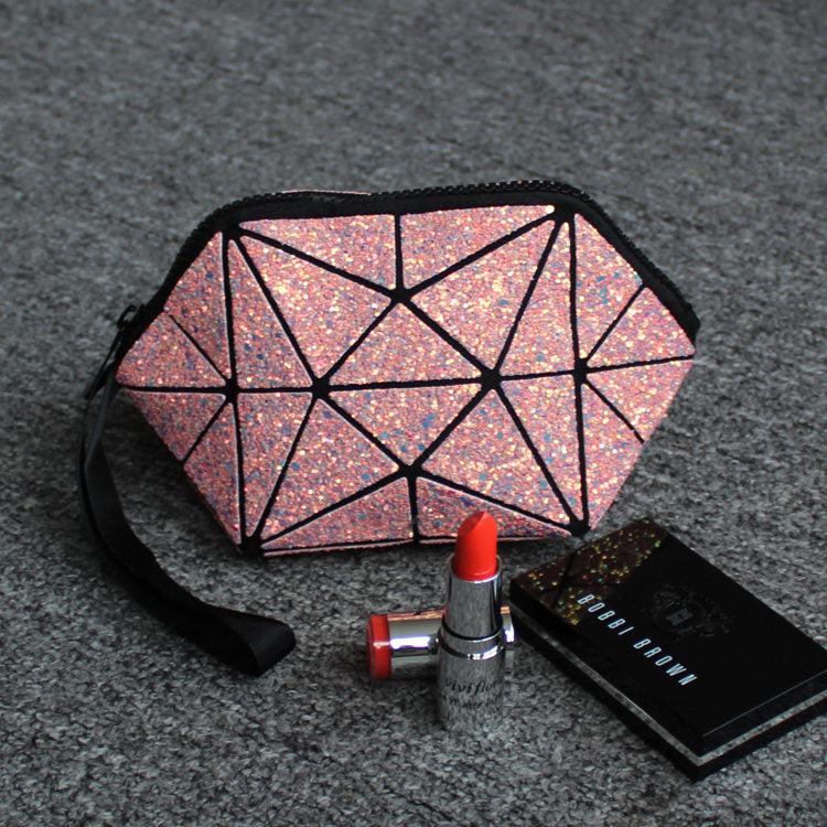 Glow-in-the-dark geometric diamond pattern bag