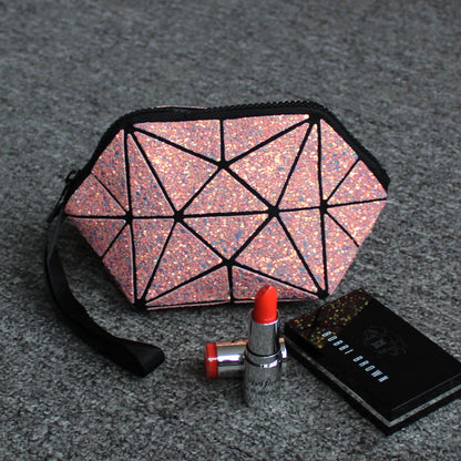 Glow-in-the-dark geometric diamond pattern bag