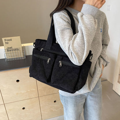 Corduroy Multi-compartment Bag