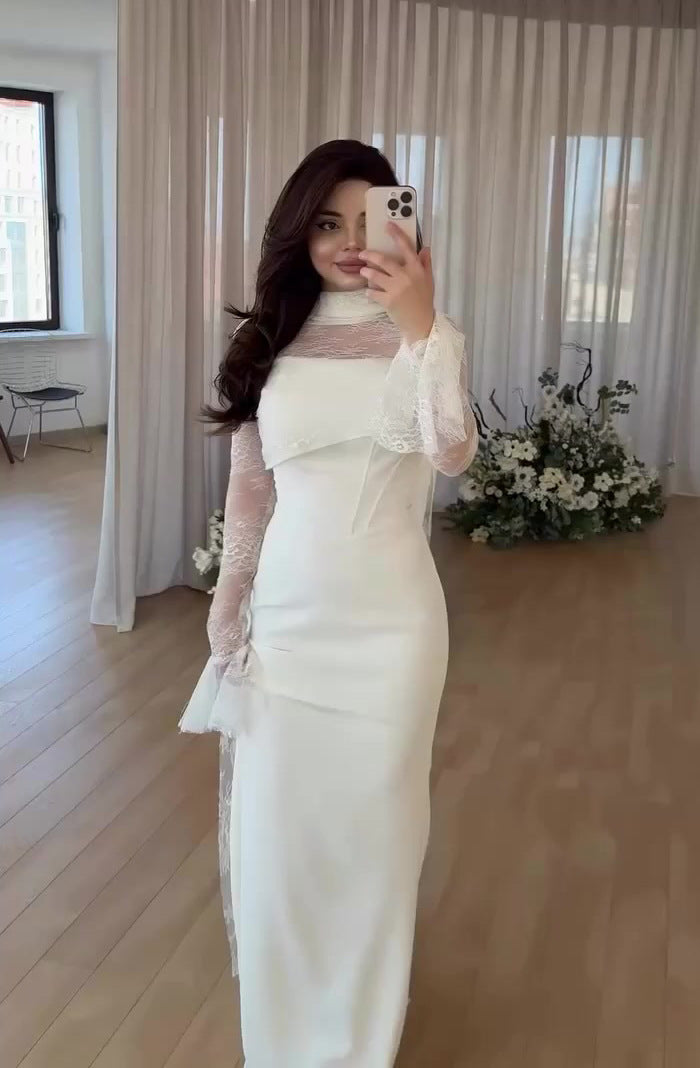 Elegant Long Sleeve Dress Three-Piece Set