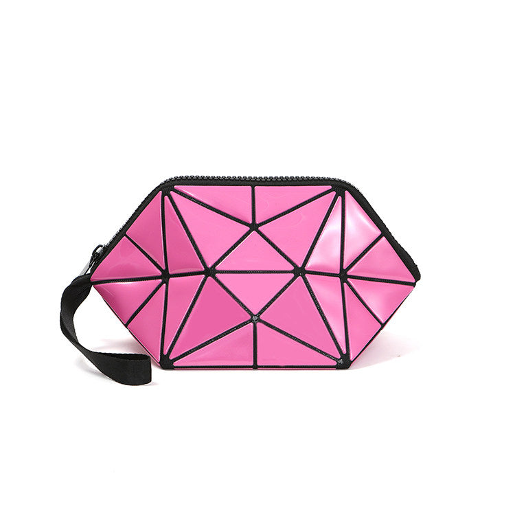 Glow-in-the-dark geometric diamond pattern bag