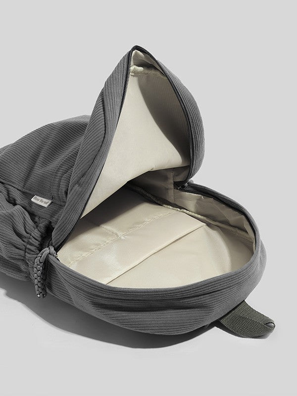 Corduroy Casual Backpack with Air Cushion Straps