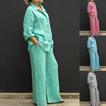 Women's Casual Shirt and Pants Set