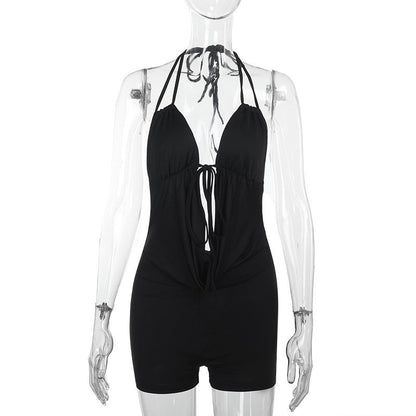 Tailored Strap Jumpsuit Shorts