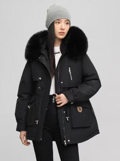 Fleece-lined and thickened jacket/cotton coat