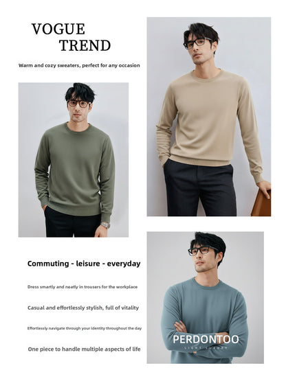 Mens Wool Blend Knit Sweater