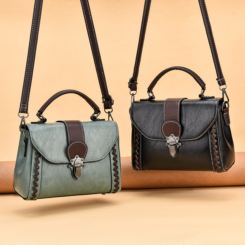 The lady is carrying a crossbody bag.