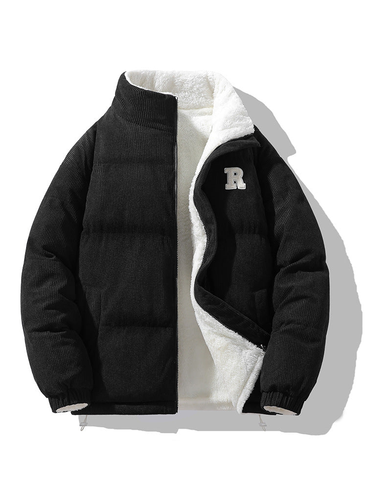 Winter thick cotton coat double-sided wearable
