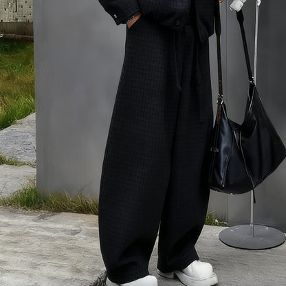 Mens Retro Casual Jacket and Pants Set