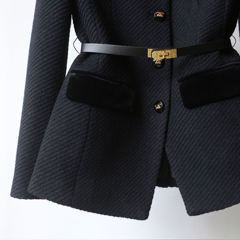 Women Stand Collar Mid-Length Coat