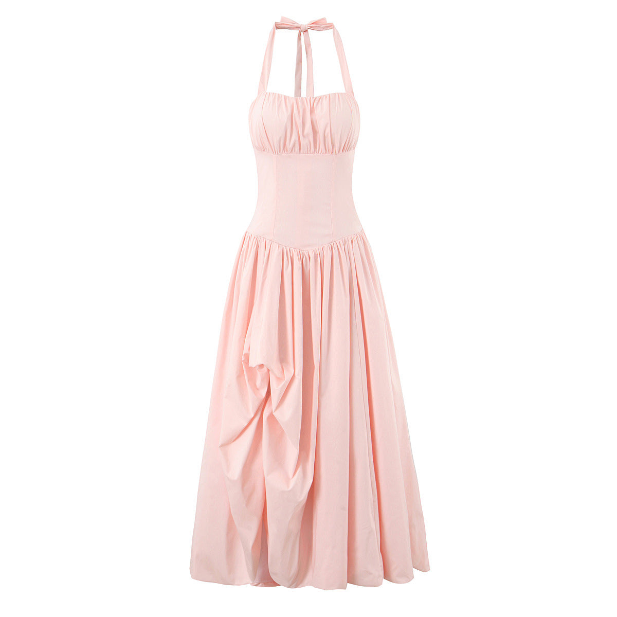 French-Style Halter Neck Slimming Dress