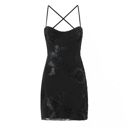 Floral Appliqu� Corset Bustier Dress