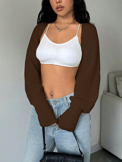 Short top loose cardigan