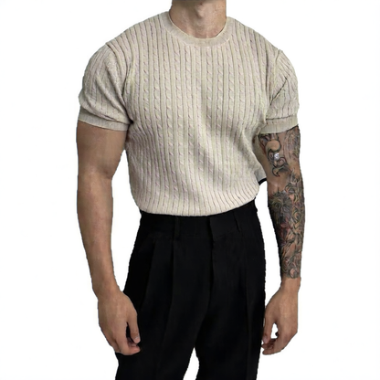 Men's Textured Short Sleeve Knit Shirt