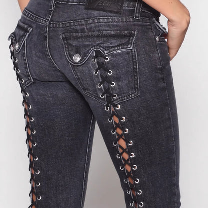 Women's Loose Straight Leg Low Waist Denim Pants