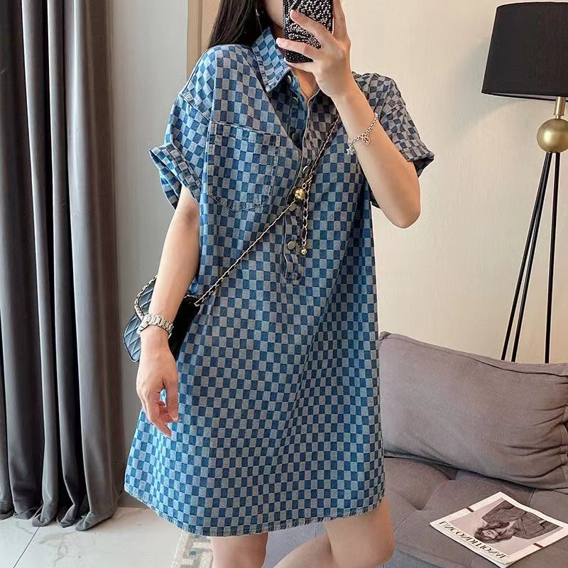 Loose Short-sleeved T-shirt Skirt