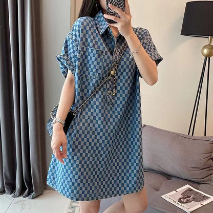 Loose Short-sleeved T-shirt Skirt