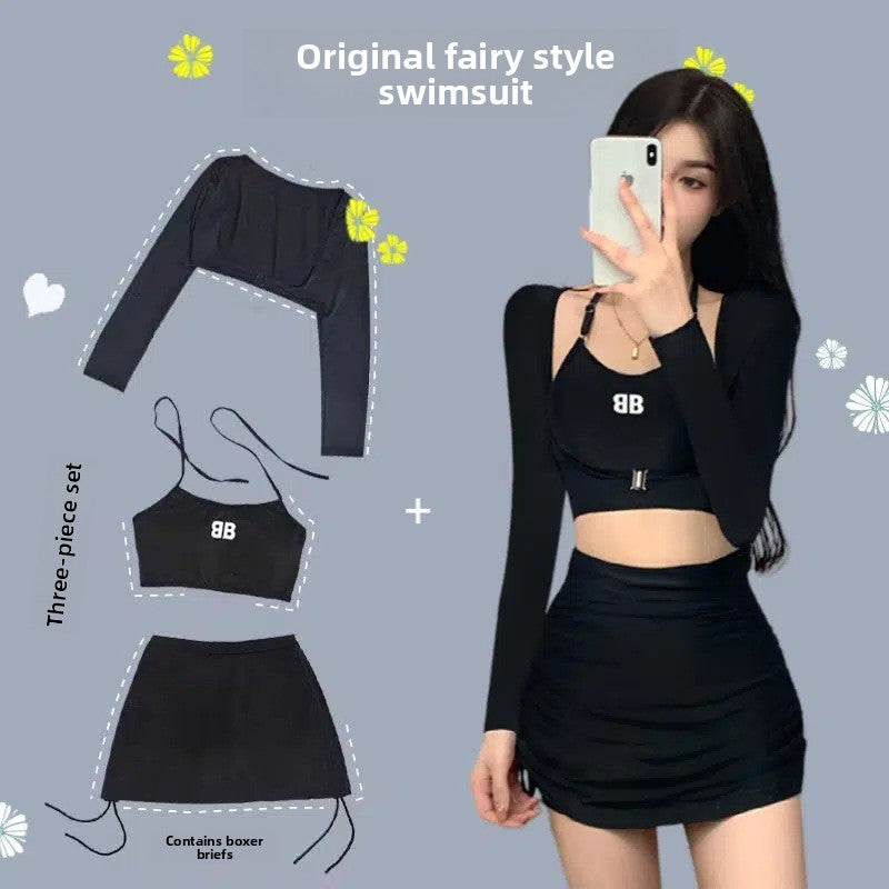 Swimsuit Women's Long-sleeved Blouse Slimming Fashionable