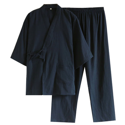 gauze tie-up loungewear set