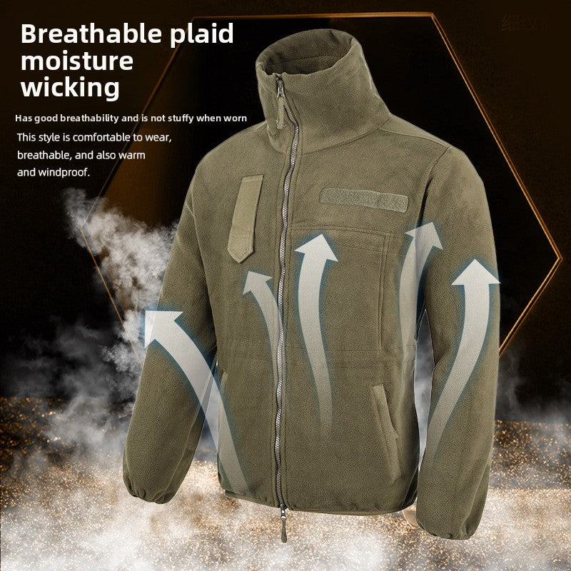 Stand-up collar fleece jacket