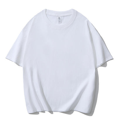 Solid color short-sleeve cotton T-shirt Men