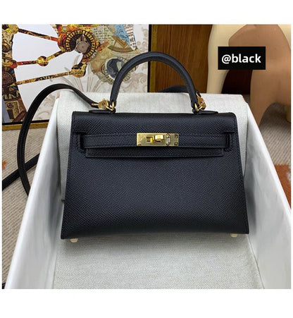 Genuine Leather Mini Kelly Crossbody Bag