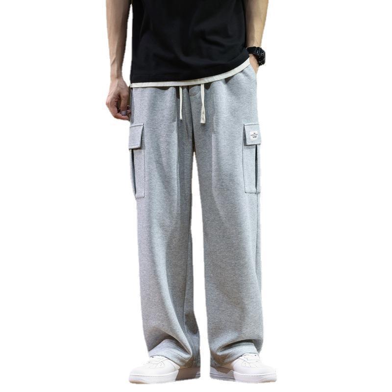 Men's drawstring cotton sports pants