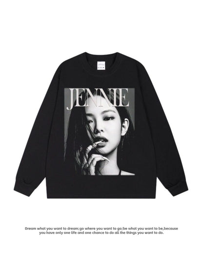 Retro Cotton T-Shirt with Character Print