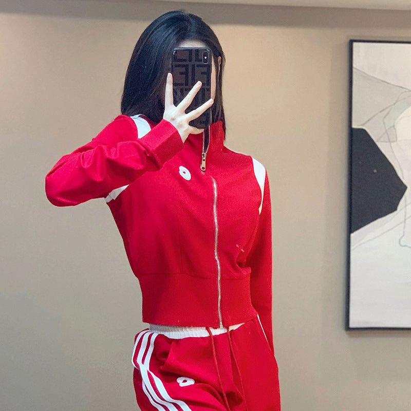 Fleece-Lined and Thickened Sportswear Set