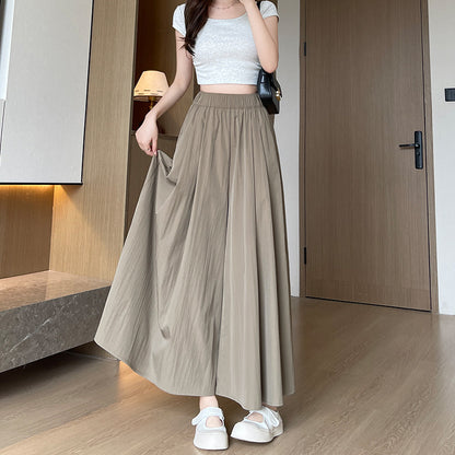 Womens High Waist Wide Leg Skirt Pants