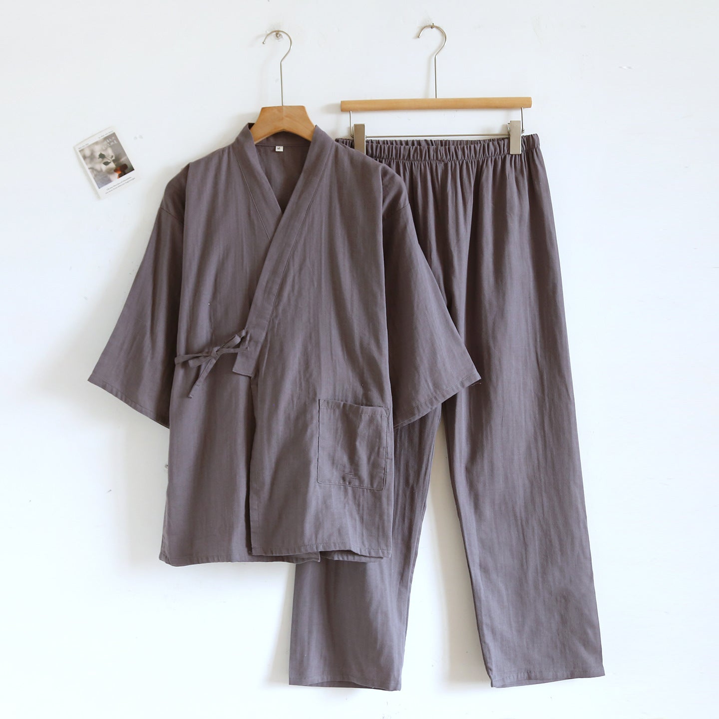gauze tie-up loungewear set