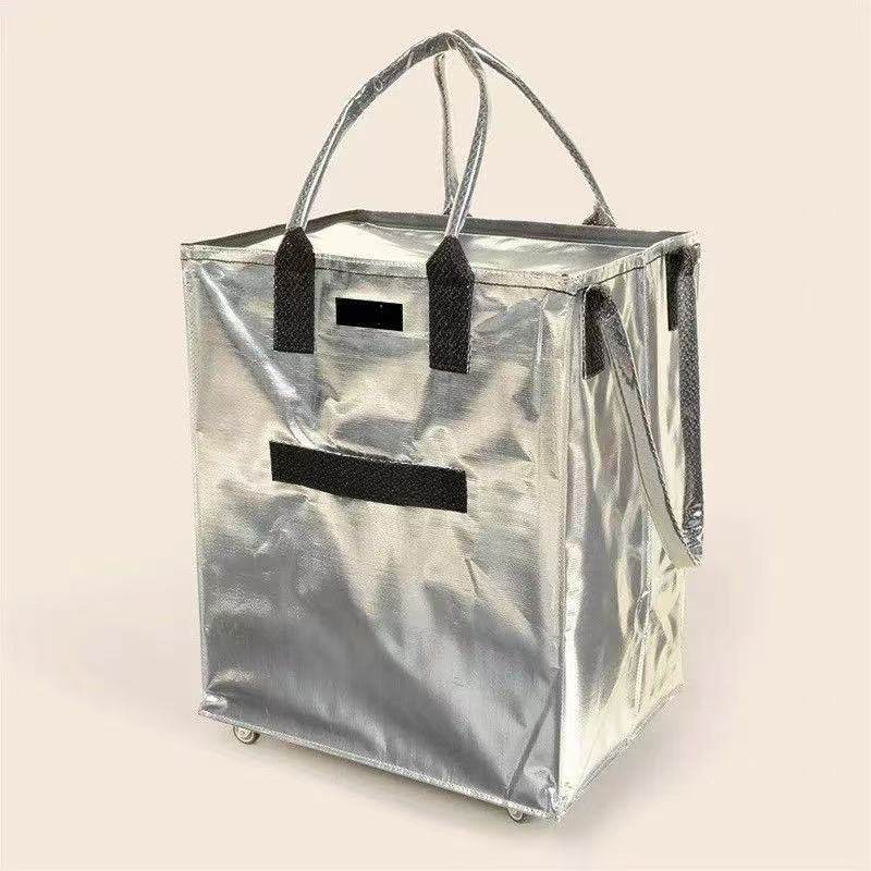 Foldable Trolley Bag with Wheels and Insulation