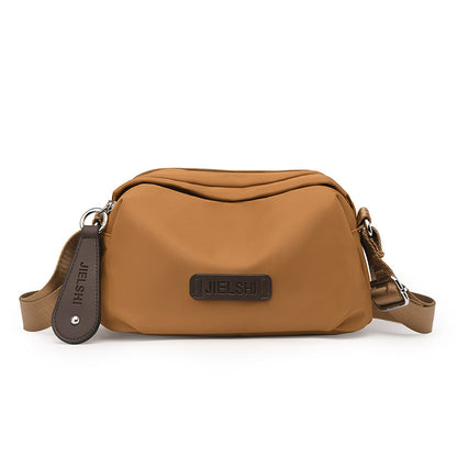 Solid-color Oxford fabric crossbody bag