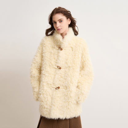 Women's sheepskin fur coat