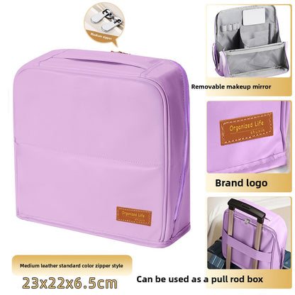 Vertical large-capacity magnetic makeup bag