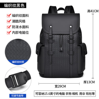 Casual versatile backpack with a textured finish
