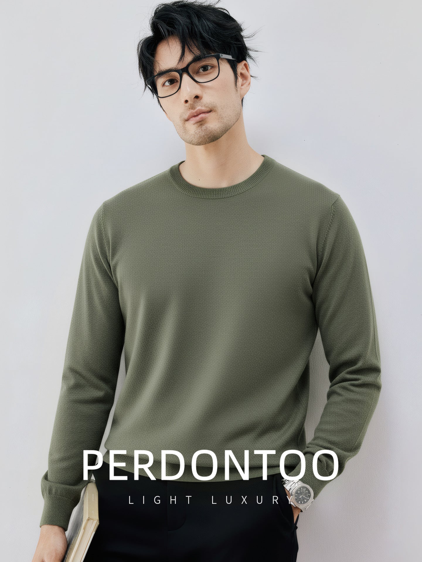 Mens Wool Blend Knit Sweater