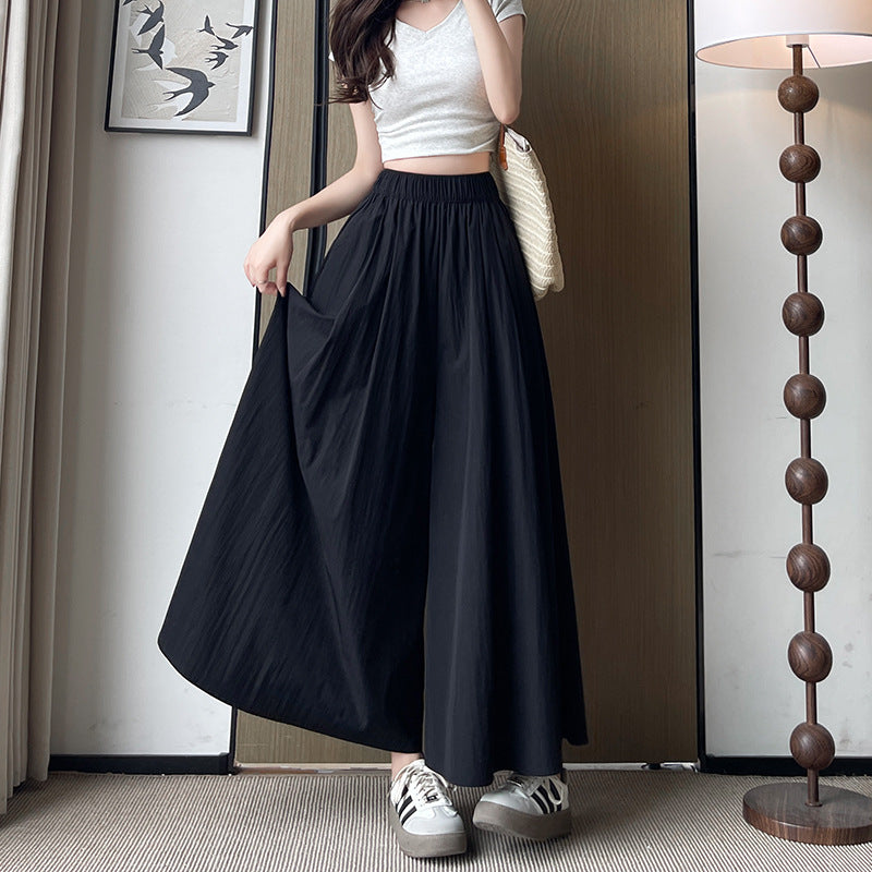Womens High Waist Wide Leg Skirt Pants